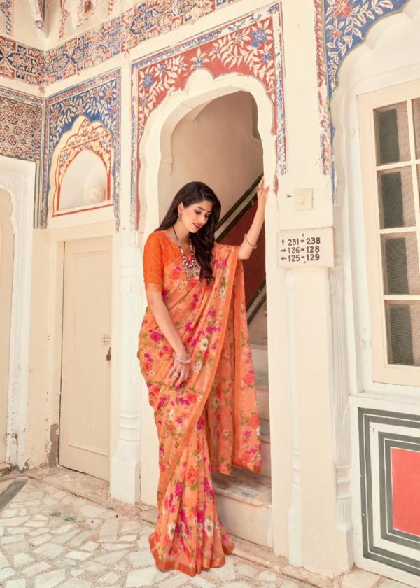 Kahsvi Swastik Fancy Wear Georgette Saree Collection